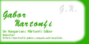 gabor martonfi business card
